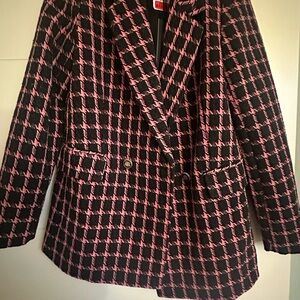 Stylish Pink and Black Women's Blazer